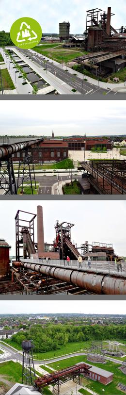 Bilder zeigen verschiedene Blicke über das PHOENIX West Gelände in Dortmund-Hörde (vergrößerte Bildansicht wird geöffnet)